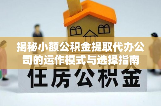 墨江揭秘小额公积金提取代办公司的运作模式与选择指南