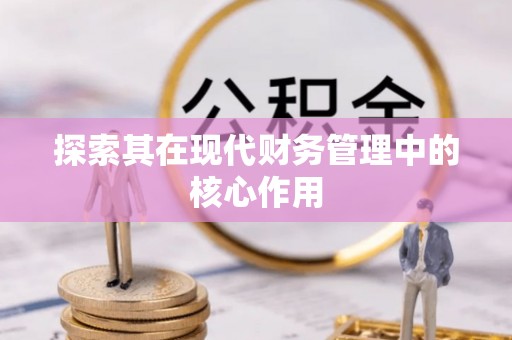墨江探索其在现代财务管理中的核心作用
