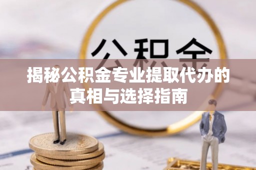 墨江揭秘公积金专业提取代办的真相与选择指南